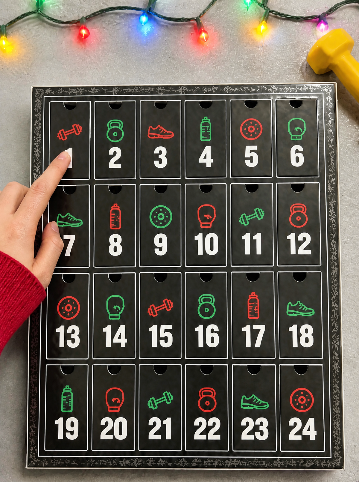24 closed numbered doors